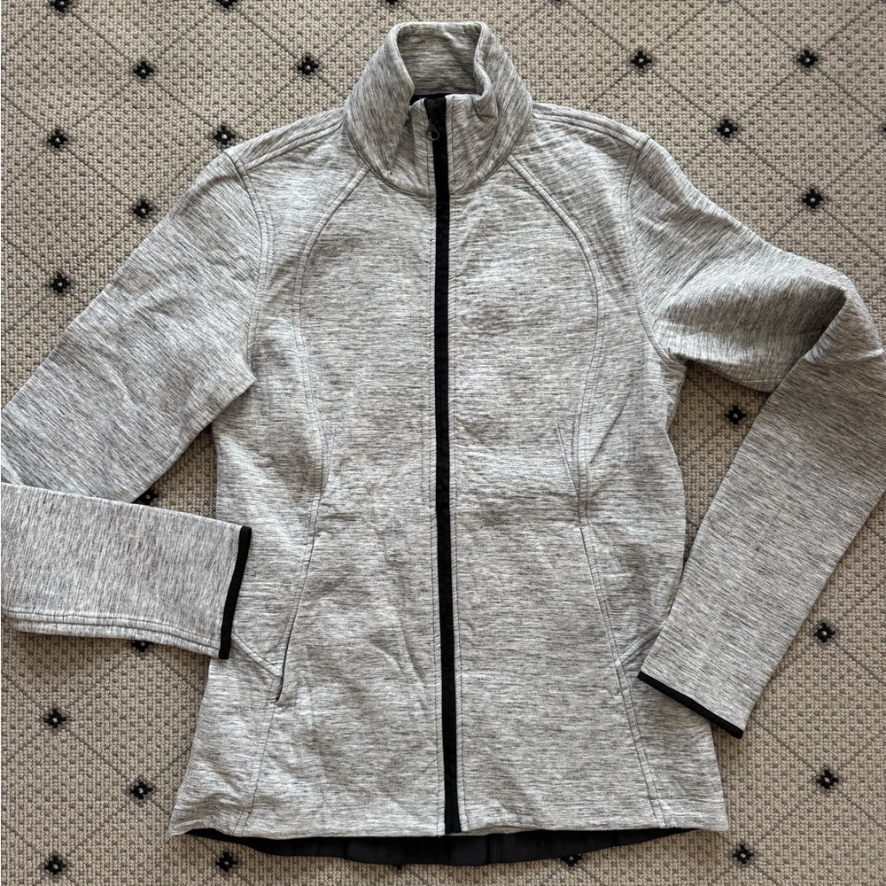 Lululemon Insculpt Jacket Heather Grey Zip Athletic Jacket Size 6